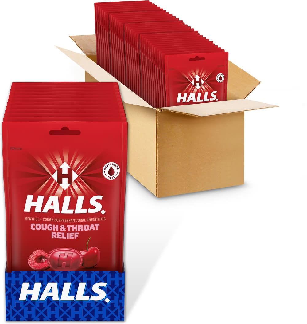 Halls Cough Drops, Cherry (30 ct)
