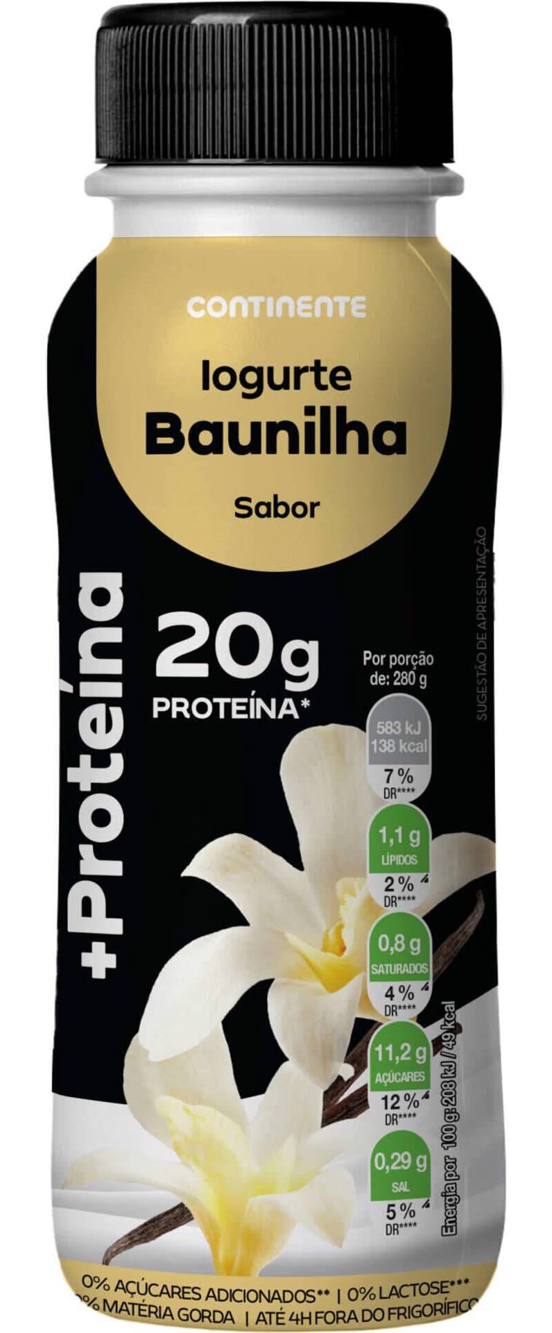 Iogurte Líquido +Proteína Baunilha Continente (emb. 280 gr)