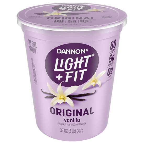 Light + Fit Dannon Nonfat Vibrant Vanilla Greek Yogurt