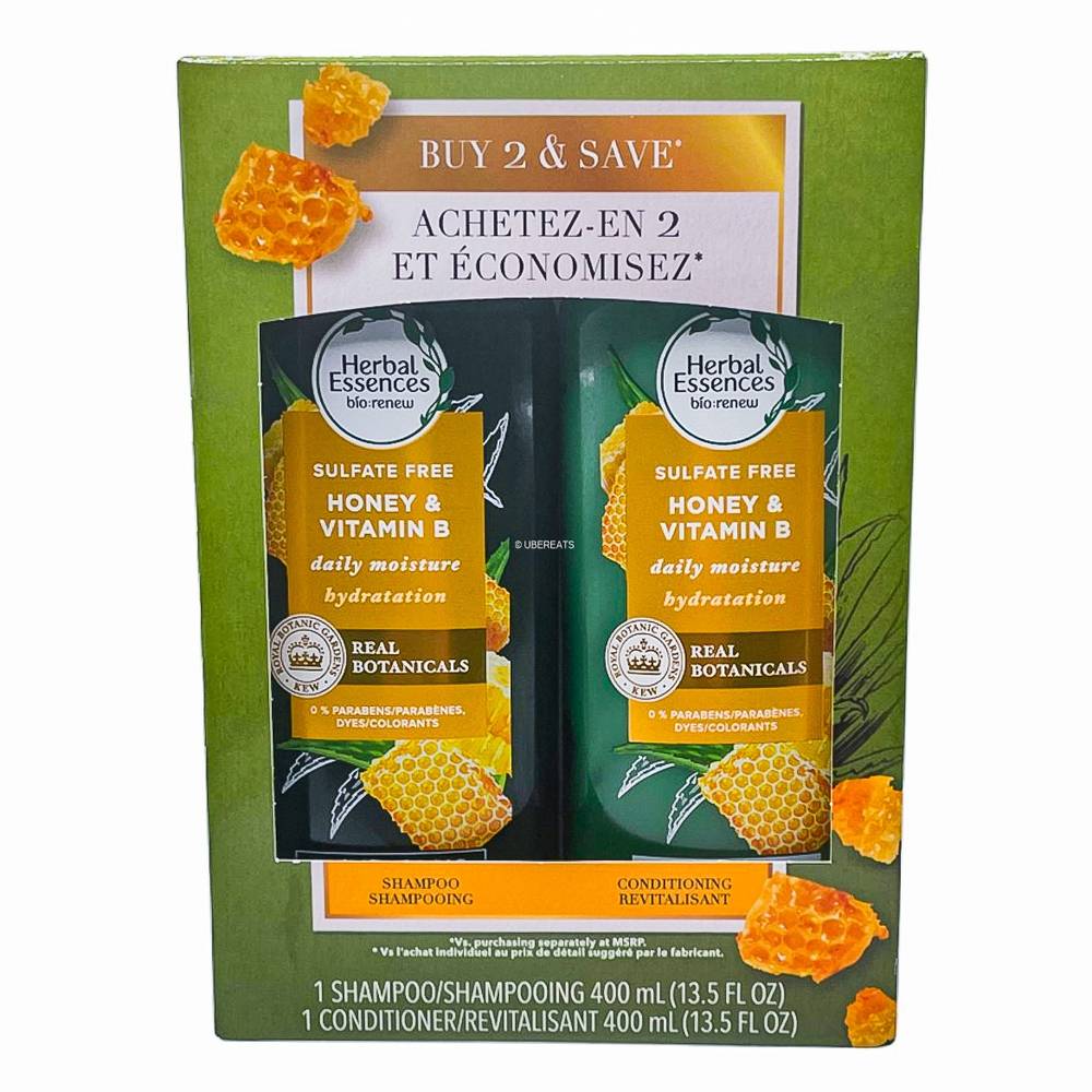 Herbal Essences Bio:renew Sulfate Free Shampoo & Conditioner Dual pack With Honey & Vitamin B - 27 fl Oz/2Ct