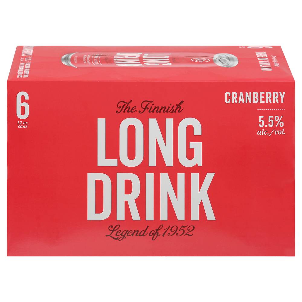 Long Drink the Finnish Cranberry & Citrus Soda Gin Cocktail (6 ct, 12 fl oz)