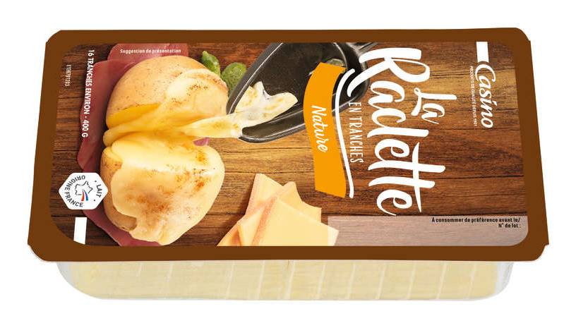 Casino Raclette - Fromage - En tranches - 400g