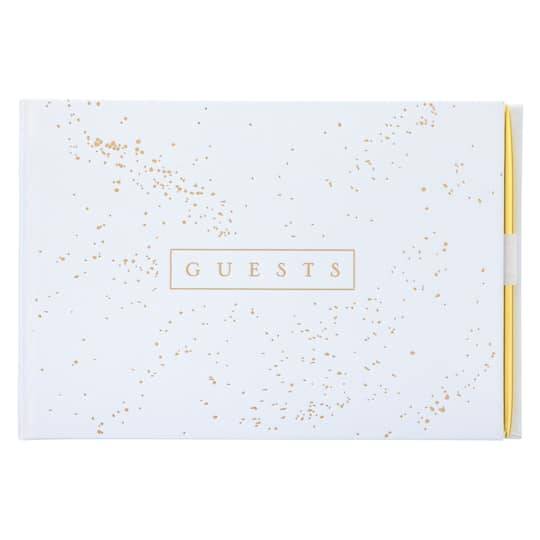 Celebrate It White & Gold Accents Guest Book & Pen Set, 22.8cm x 15.2cm (2 ct)