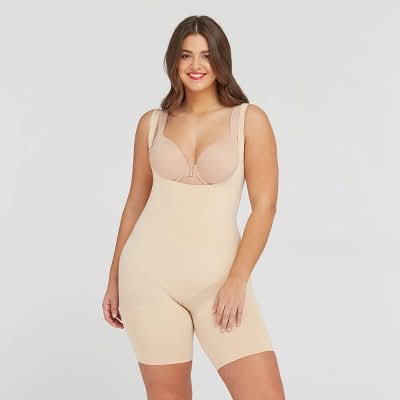 ASSETS by SPANX Remarkable Results All-In-One Body Slimmer, Women, 1X, Light Beige