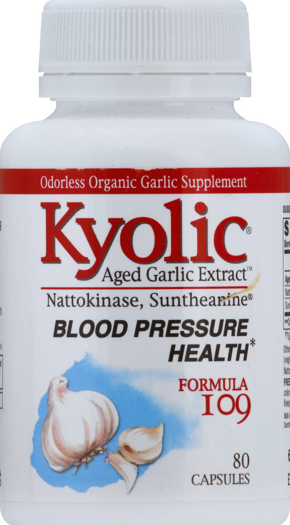 Kyolic Aged Garlic Extract Blood Pressure Health Formula 190 Capsules (80 ct)