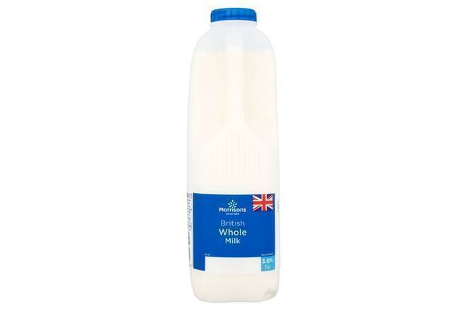 Morrisons British Whole Milk 2 Pint