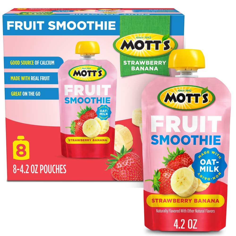 Mott's Fruit Smoothie, Strawberry-Banana (8 x 4.2 oz)