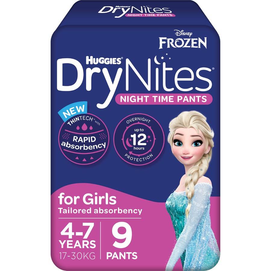 Huggies Drynights Girls 9s