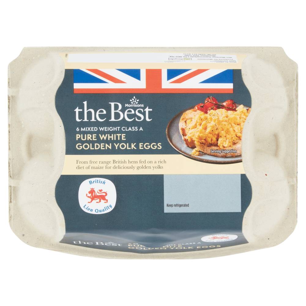 Morrisons the Best White Golden Yolk Free Range Eggs (6 ct)