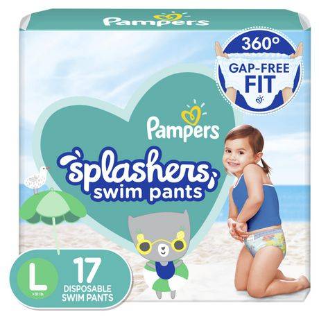 Pampers Splashers Disposable Swim Diapers, L (17 ct)