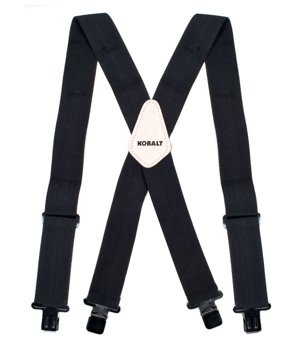 Kobalt Kobalt Adult unisex Black Polyester Suspenders - One size fits all