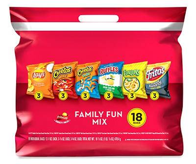 Frito-Lay Family Fun Mix Variety pack (18 ct) (onion-sour cream-barbecue)