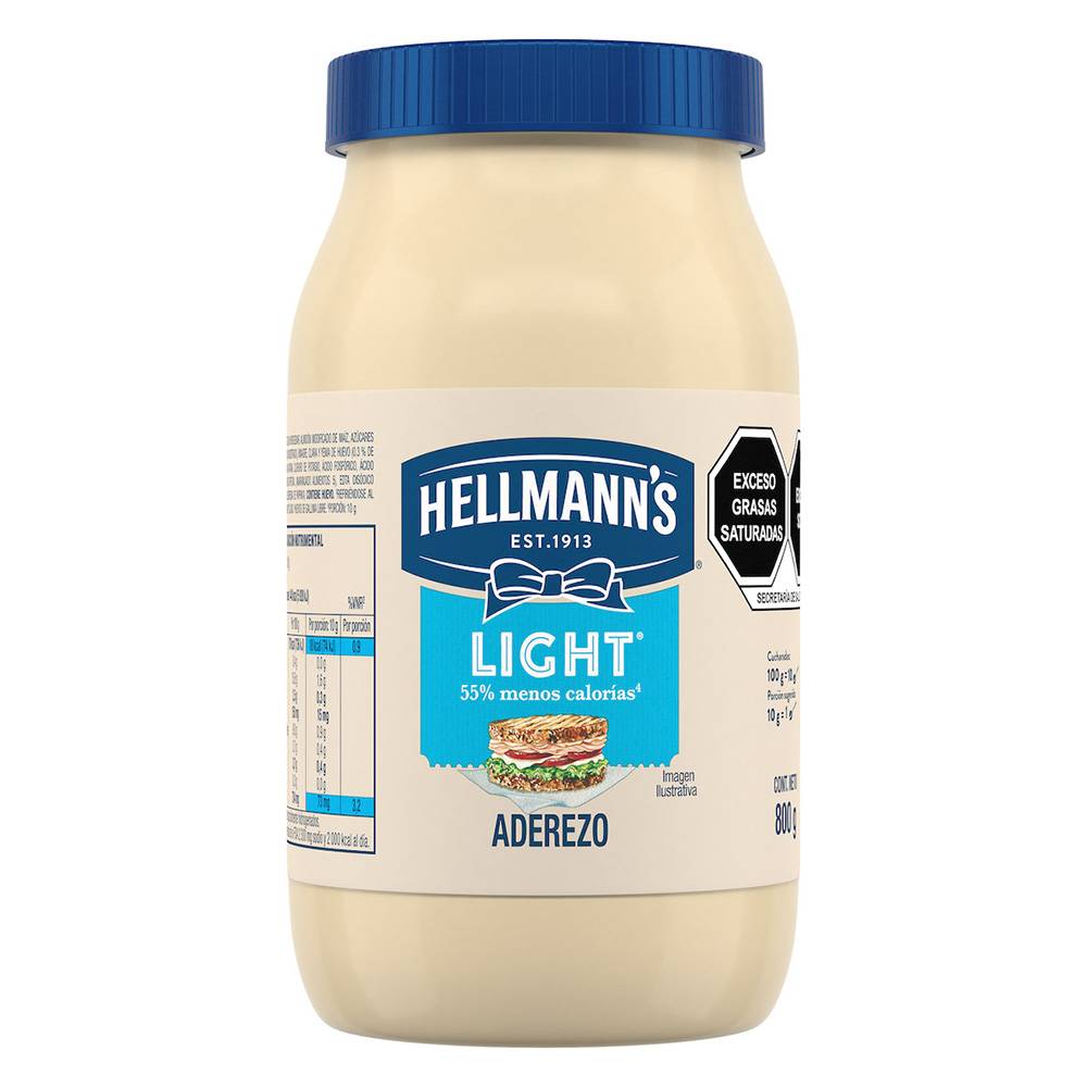 Hellmann's mayonesa light (frasco 800 g)
