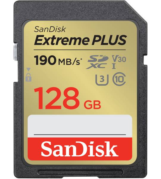 SanDisk Extreme® PLUS SDXC™ UHS-I card, 128GB