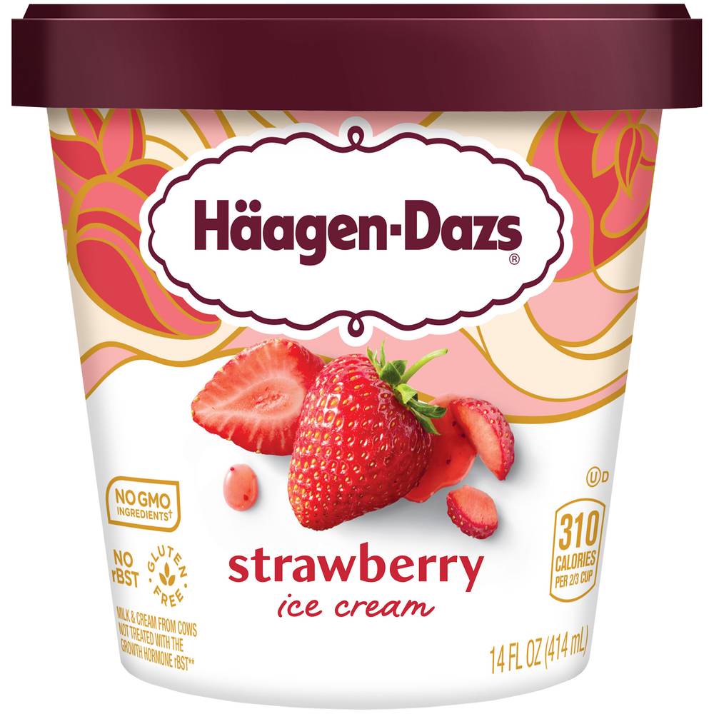 Häagen-Dazs Gluten Free Ice Cream, Strawberry (14 fl oz)