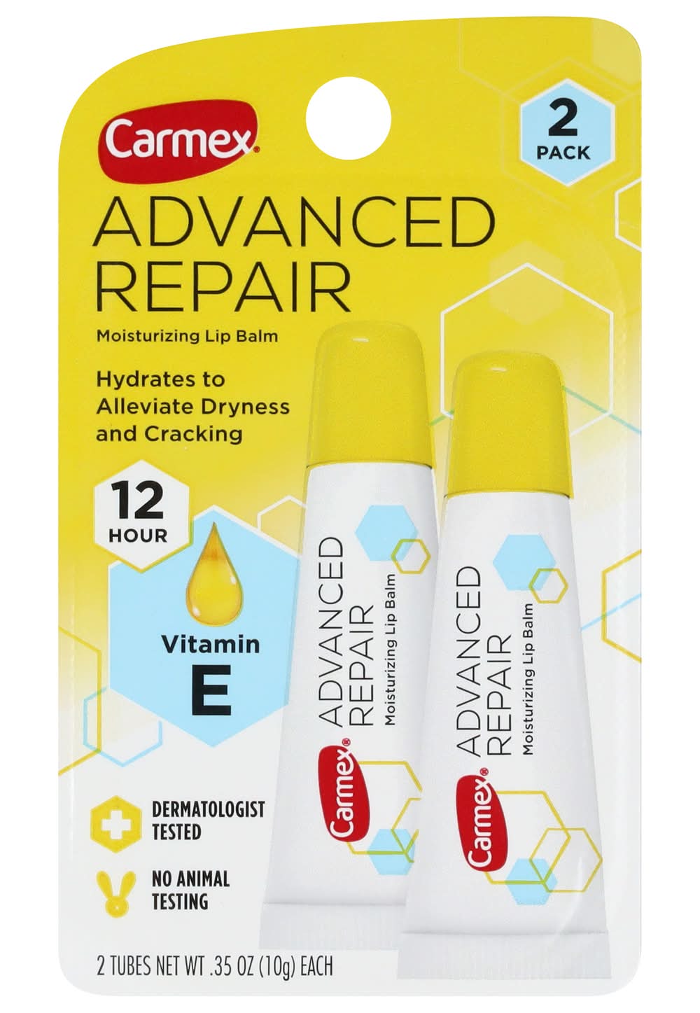 Carmex Advanced Repair Moisturizing Lip Balm Tubs (0.35 oz, 2 ct)