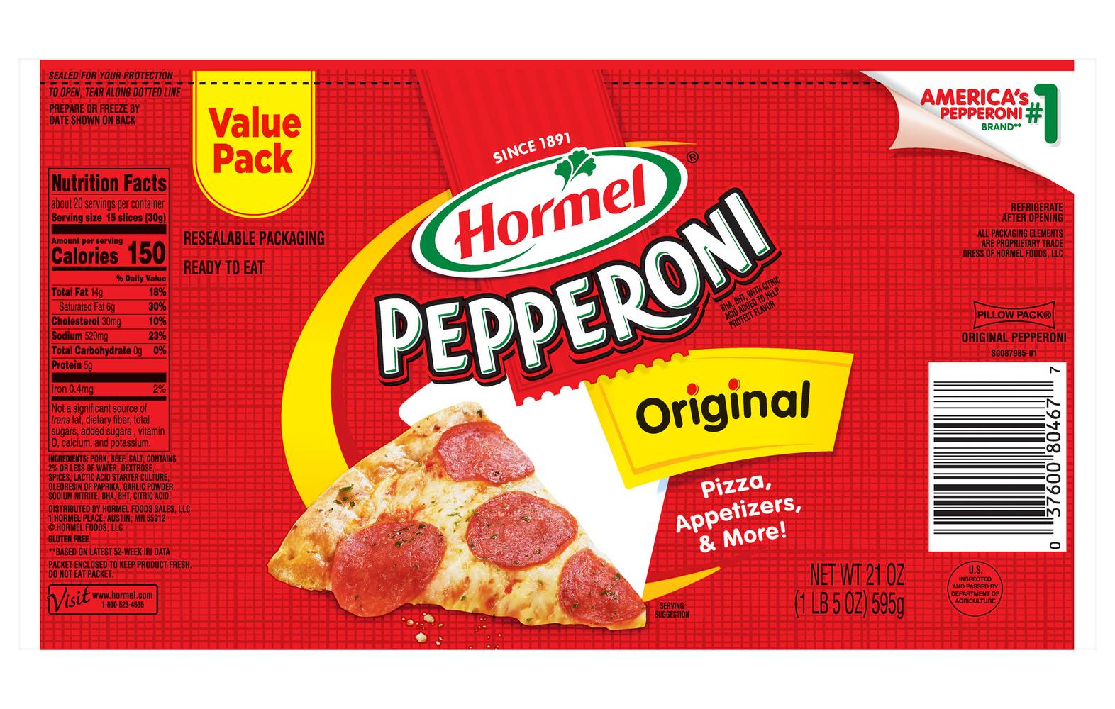 Hormel Original Pepperoni (21 oz)
