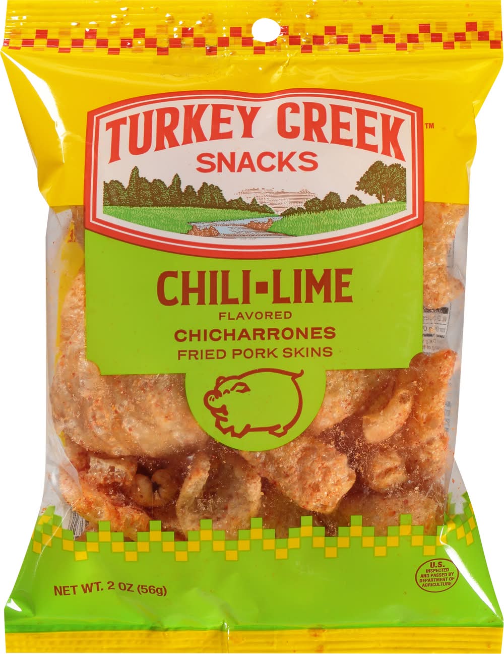 Turkey Creek Pork Skin Chicharrones, Chili Lime (2 oz)