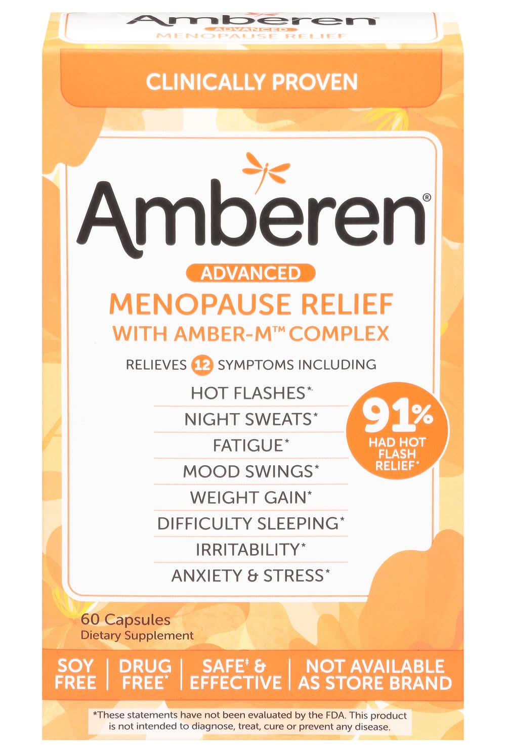 Amberen Multi-Symptom Menopause Relief Capsules (1.6 oz)