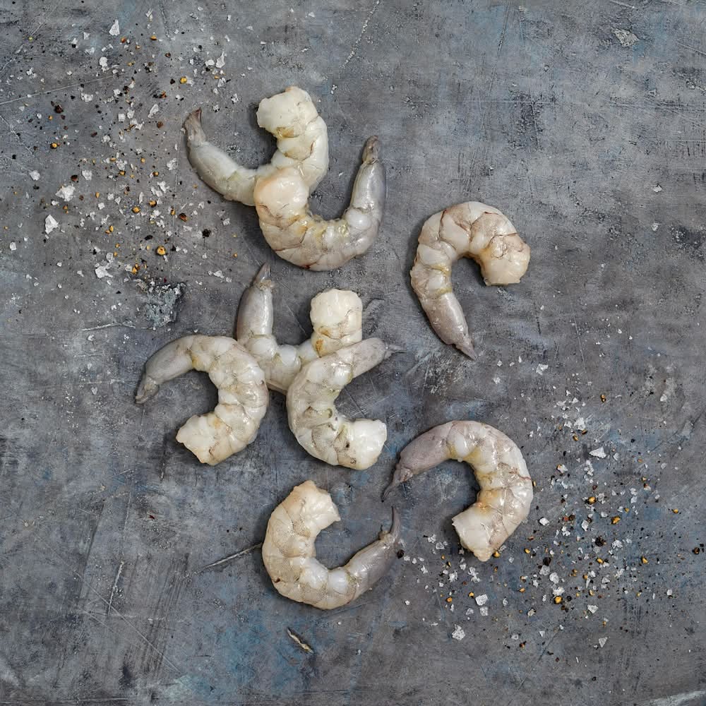 Raw, Peeled And Deveined Xl Shrimp, Tail-Off
