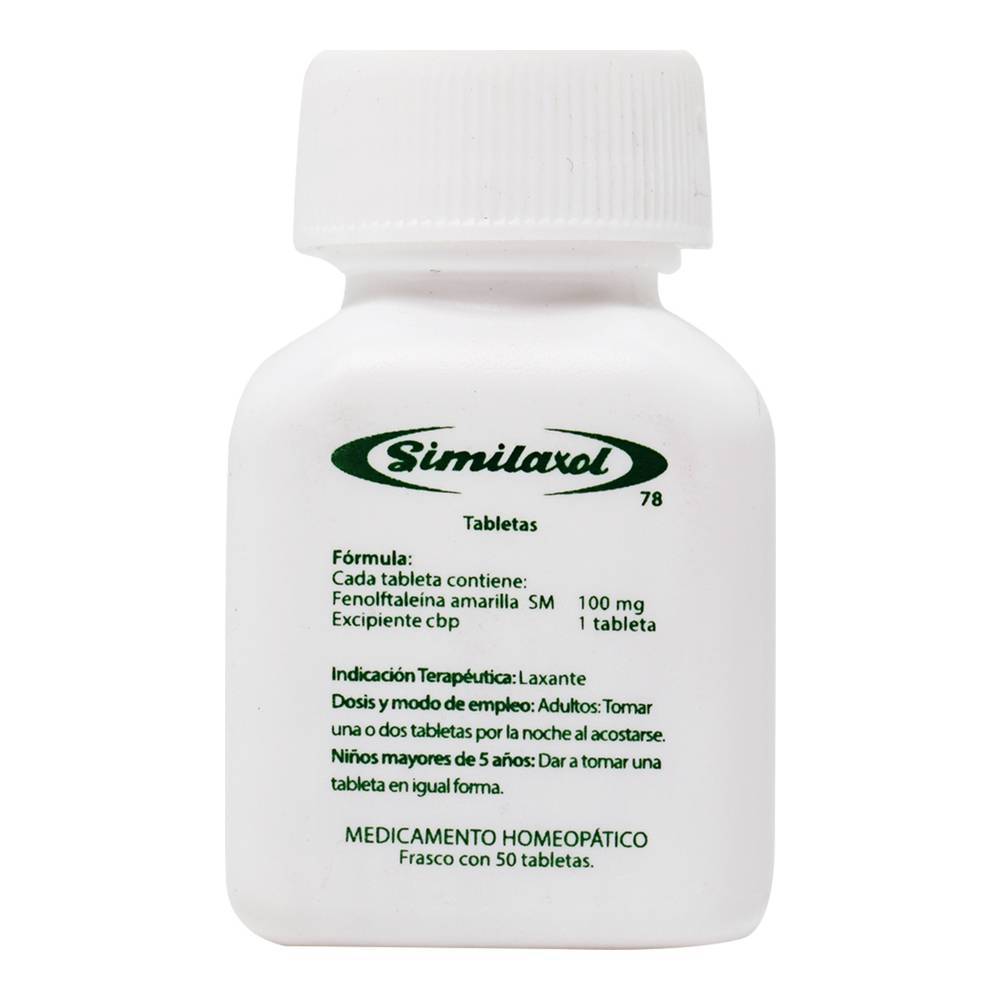 Similia · Similaxol fenolftaleina amarilla tabletas 100 mg (50 un)