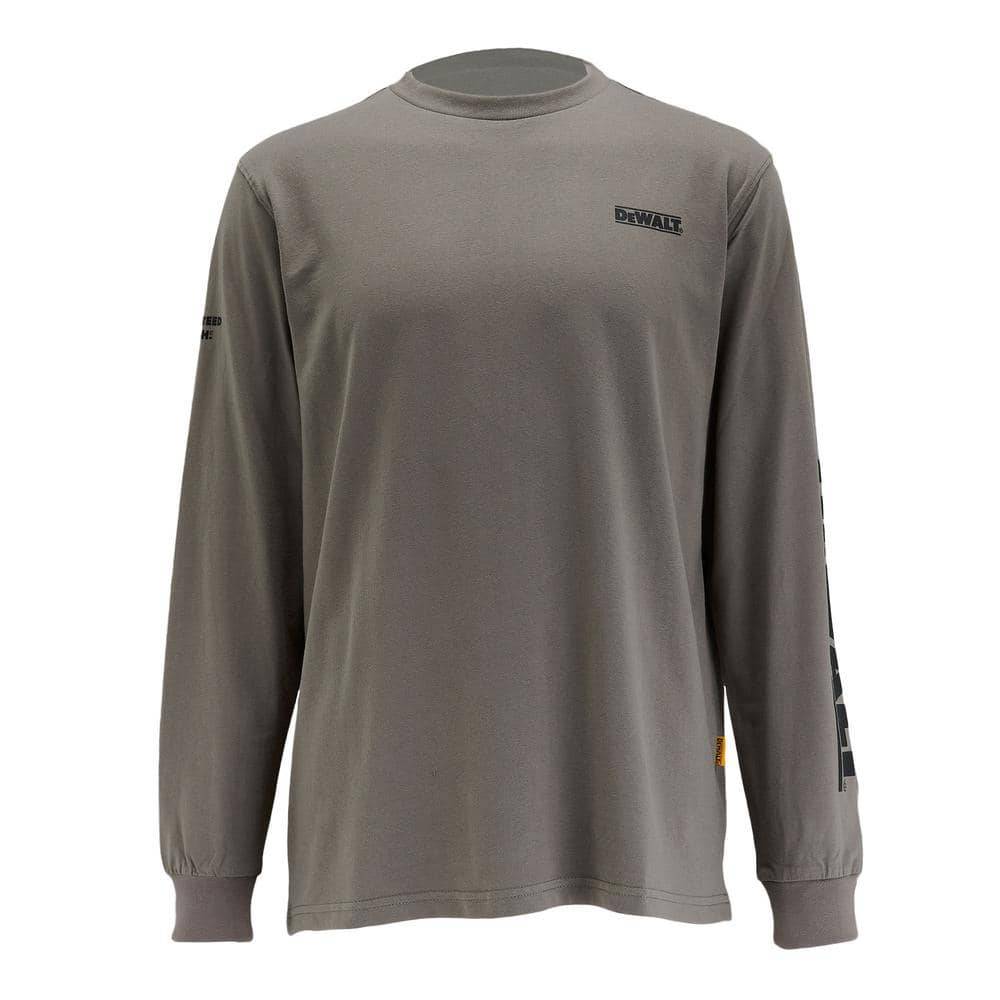 Dewalt Brand Carrier Unisex Large Charcoal Blend Long Sleeved T-Shirt