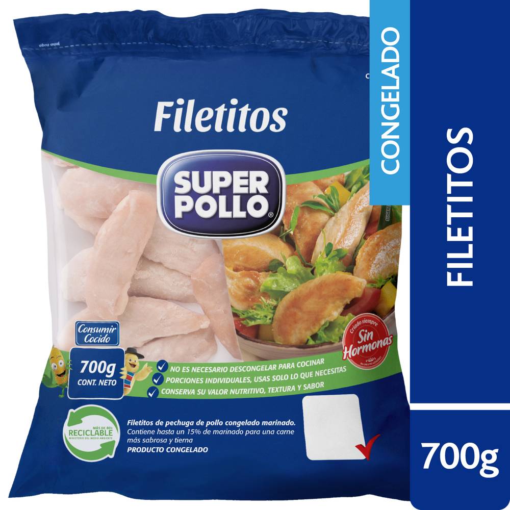 Super pollo filetitos pechuga de pollo congelados