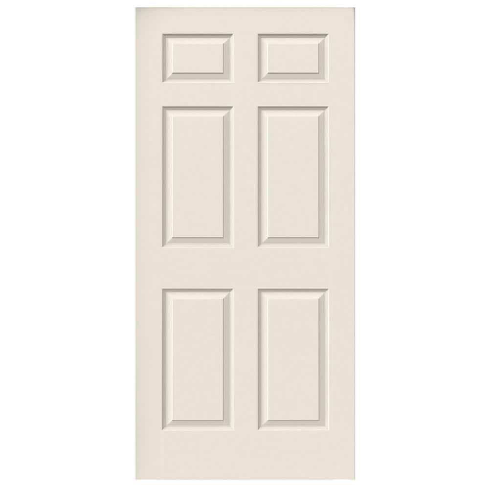 JELD-WEN Colonist 36-in x 80-in 6-panel Textured Hollow Core Primed Molded Composite Slab Door | JWBR136500078