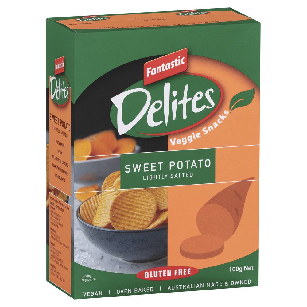 Fantastic Delites Veggie Snacks Sweet Potato Lightly Salted Delivery