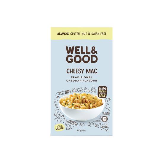 Well & Good Traditional Cheddar Flavour Vegan Cheesy Mac 110 gram