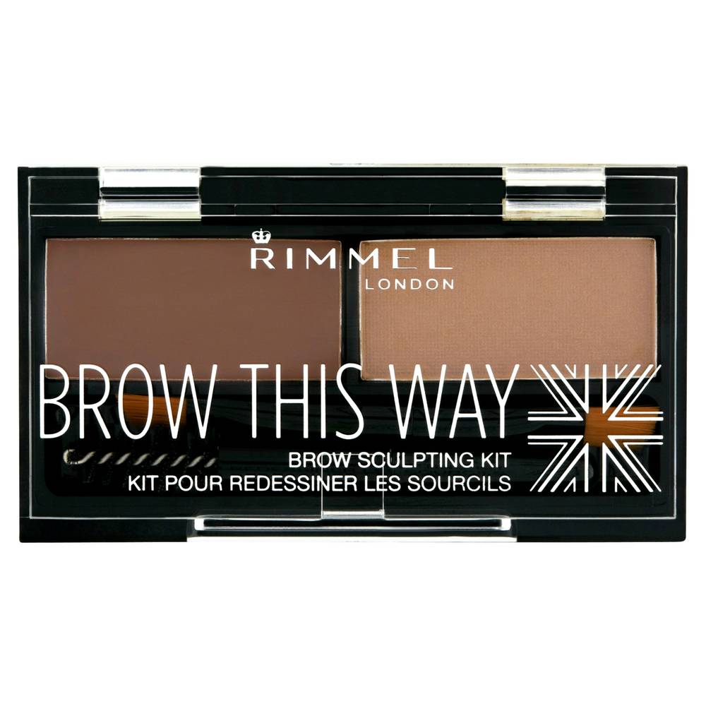 Rimmel London 002 Medium Brown, Brow Sculpting Kit (2.4g)