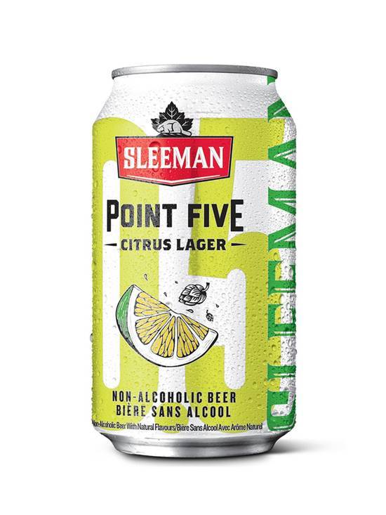 Sleeman · Point Five Citrus Lager Non-Alcoholic Beer (6 x 355 mL)