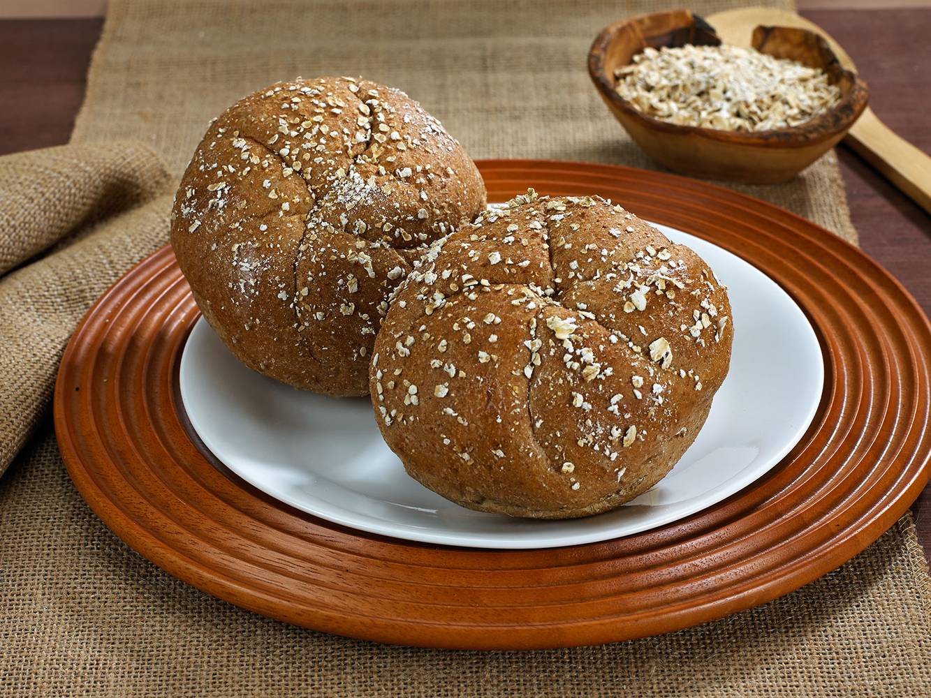 Cusano's Bakery - 4.5" Sliced Whole Wheat Kaiser Rolls - 12 Ct (1X12|Case of 1)