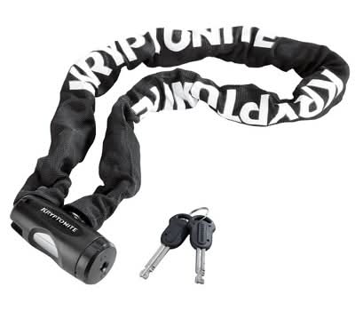 Kryptonite Chain Key Chain, 8mm, Black