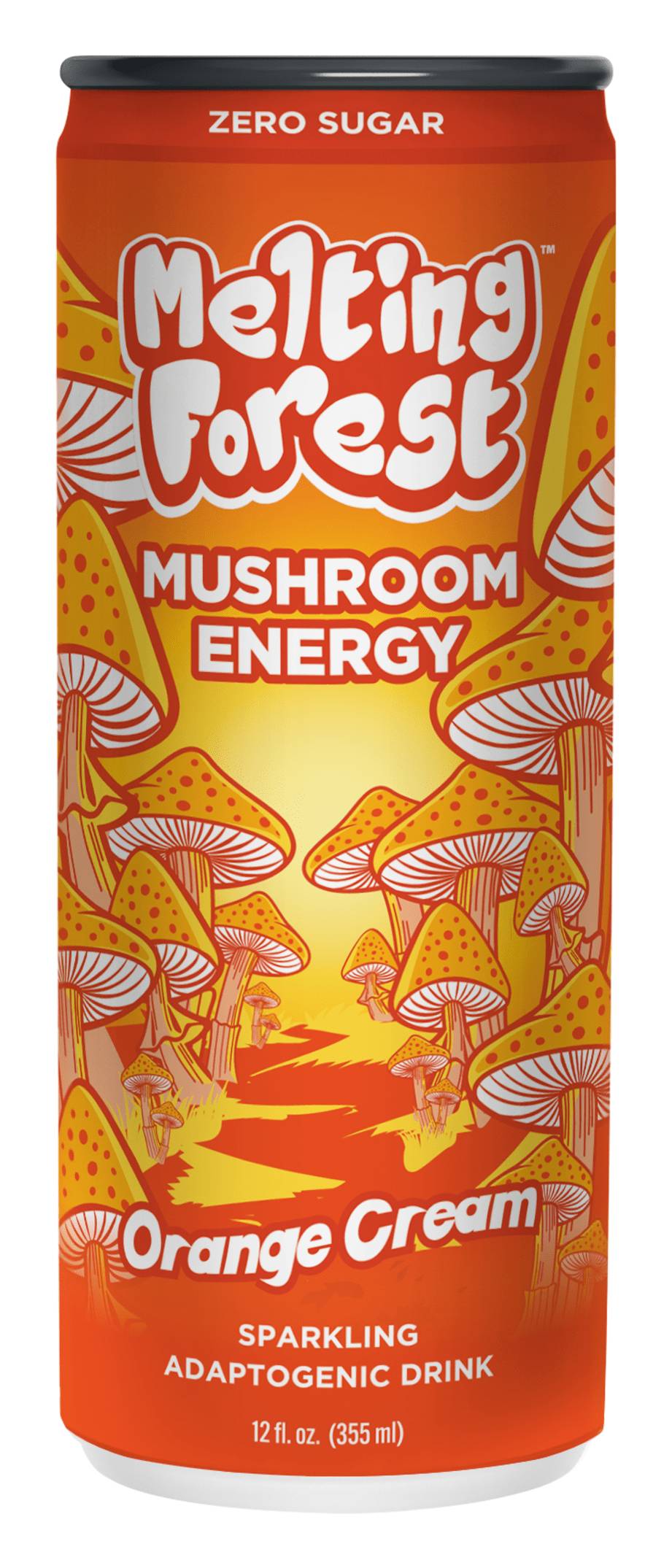 Melting Forest Sparkling Adaptogenic Mushroom Energy Drink, Orange Cream (12 fl oz)
