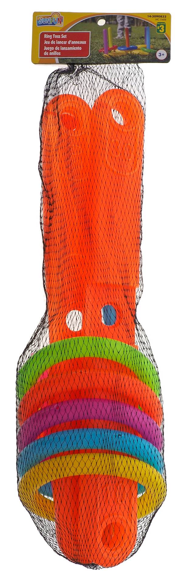 Sunfun Plastic Ring Toss Game in Net Bag, Multi