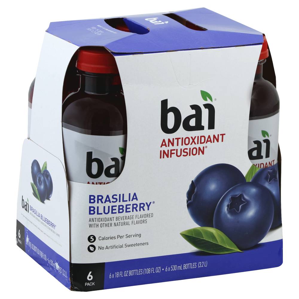 Bai Brasilia Blueberry Antioxidant Infused Drink (6 ct, 18 fl oz)