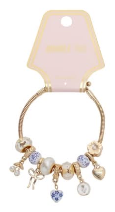 Double Take Charm Bracelet Blue