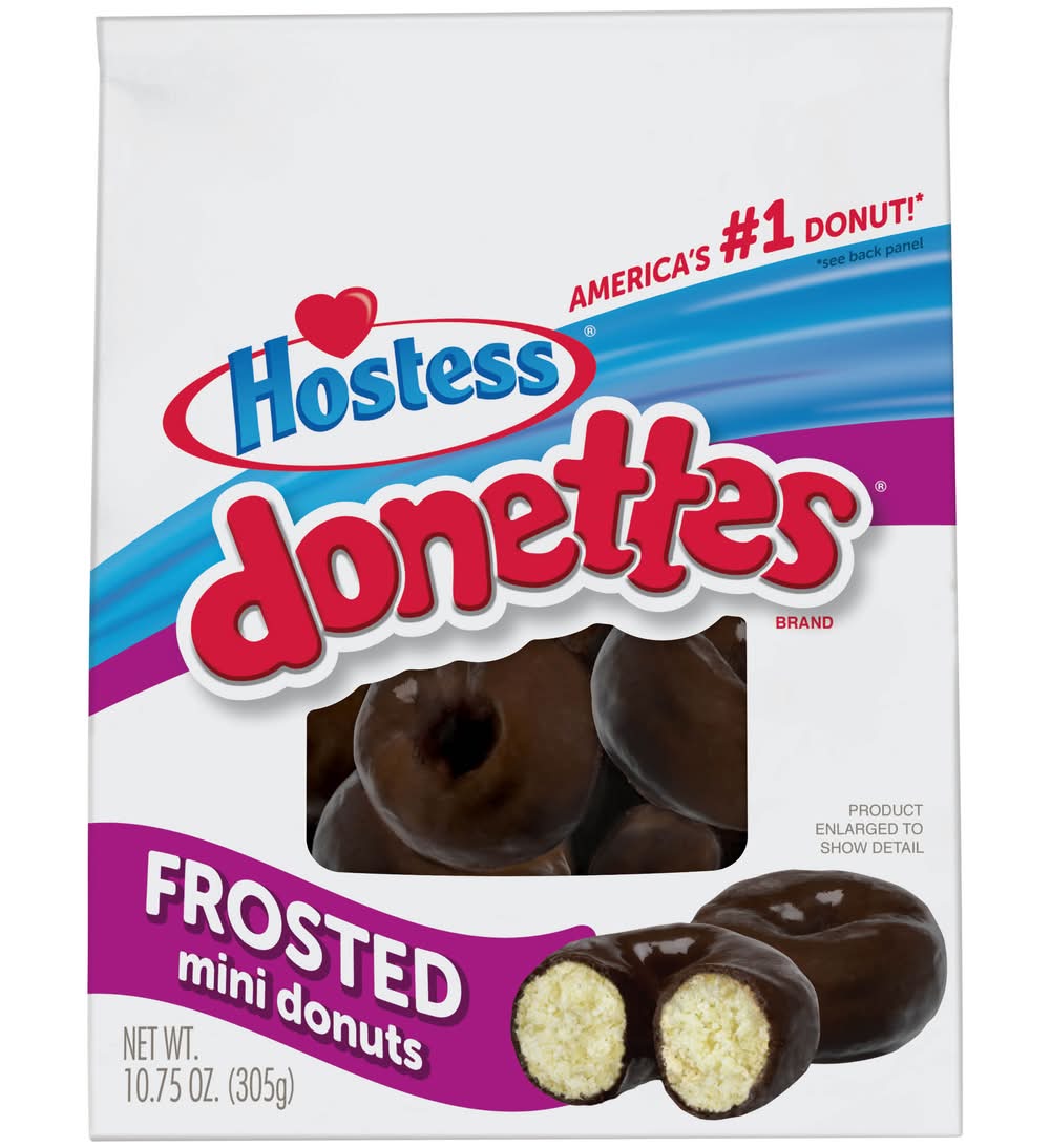 Hostess Donettes Mini Frosted Donuts, Chocolate (10.75 oz)