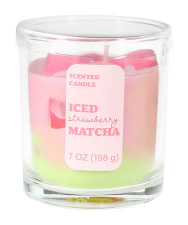 Iced Matcha Scented Candle 7oz Strawberry Matcha