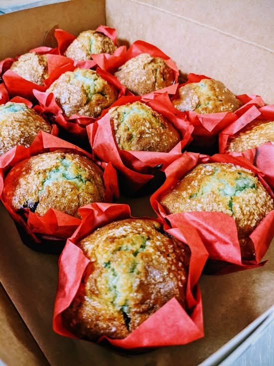 Pistachio Raspberry Muffin