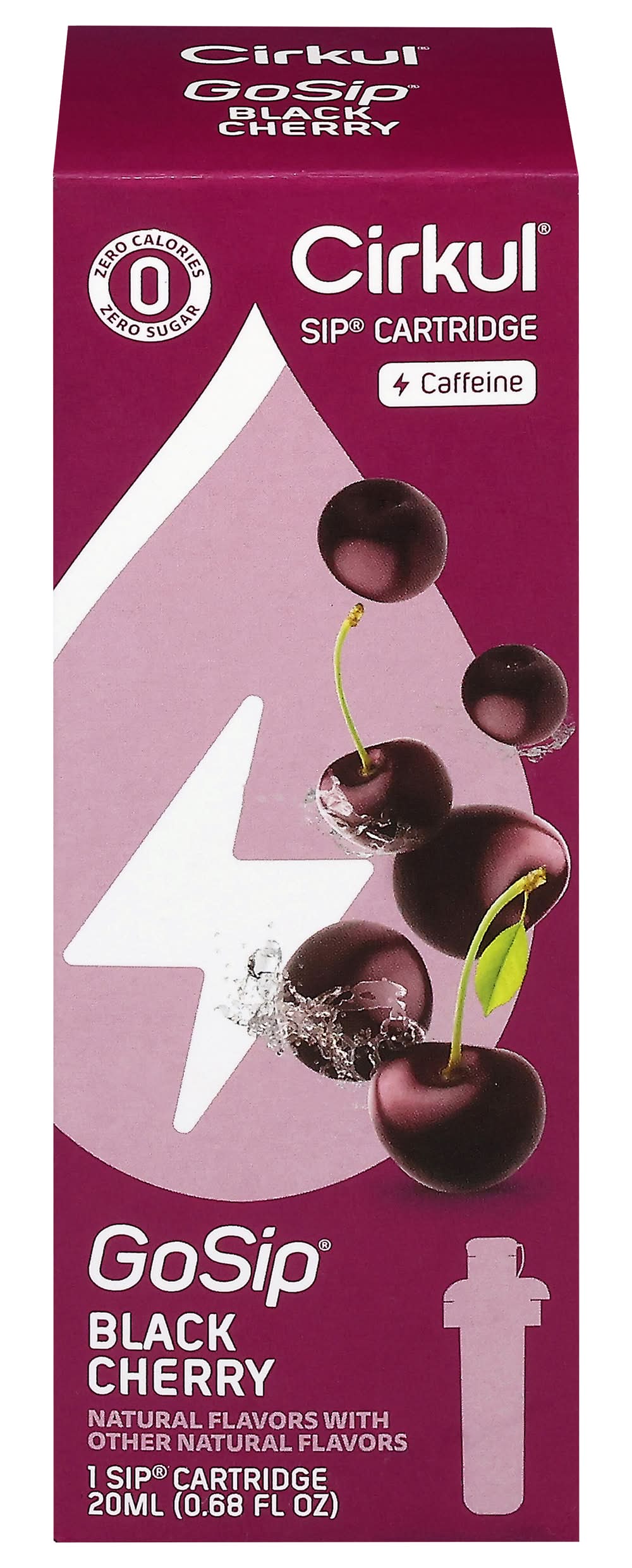 Cirkul Gosip Energy Cartridge, Black Cherry (0.68 fl oz)