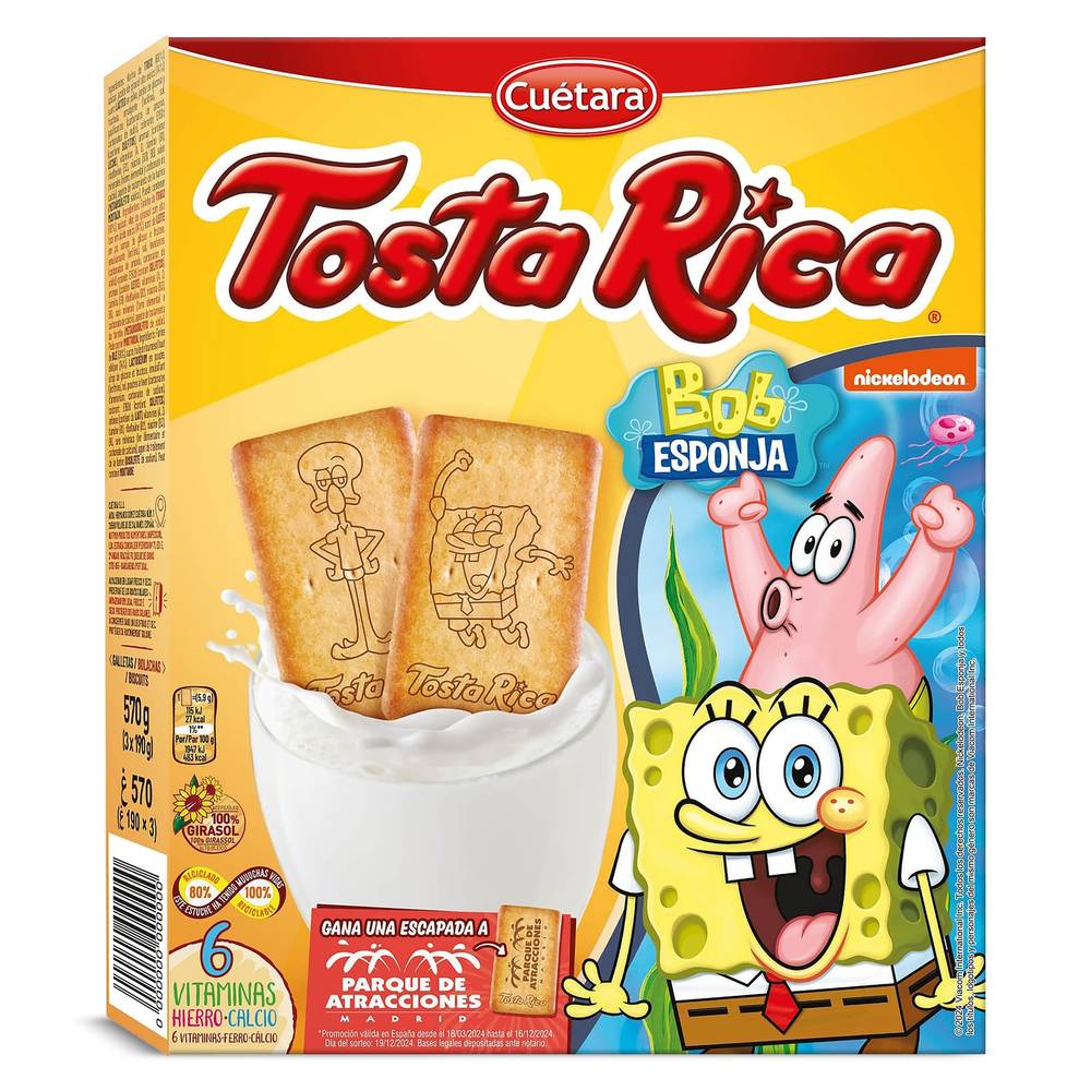 Galletas De Desayuno Cuétara Tostarica Caja 570 G