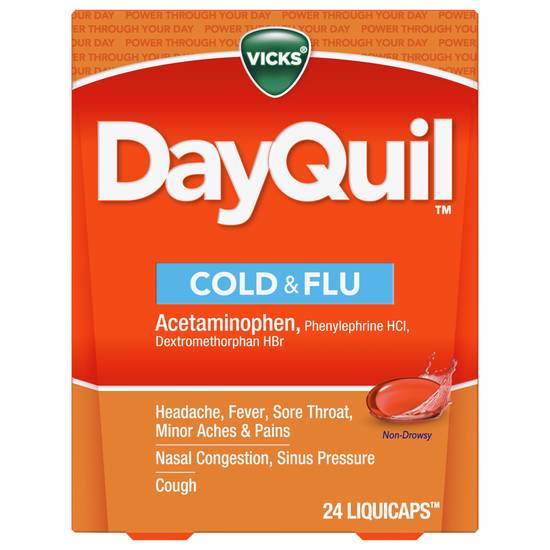 Vicks Dayquil Cold and Flu Medicine Liquicaps (24 ct)