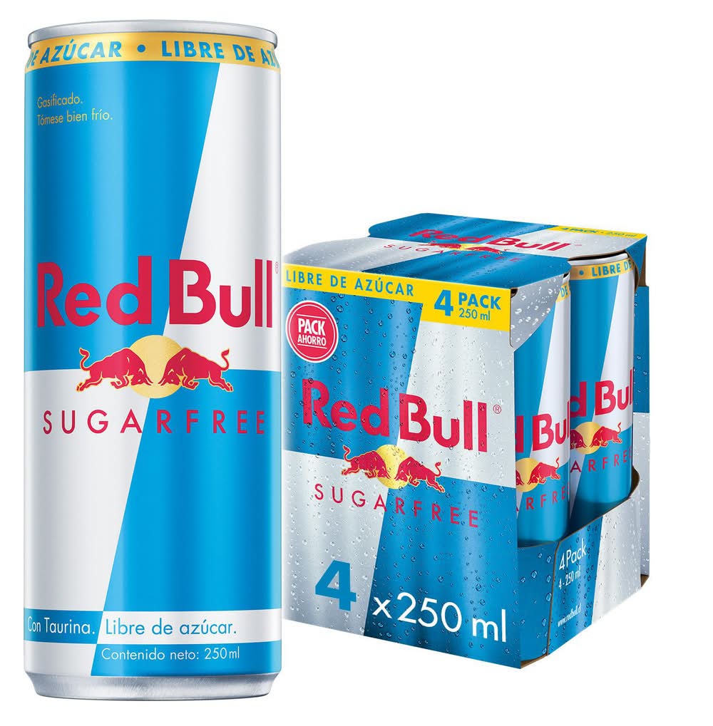 Red Bull · Bebida energética libre de azúcar (4 x 250 ml)