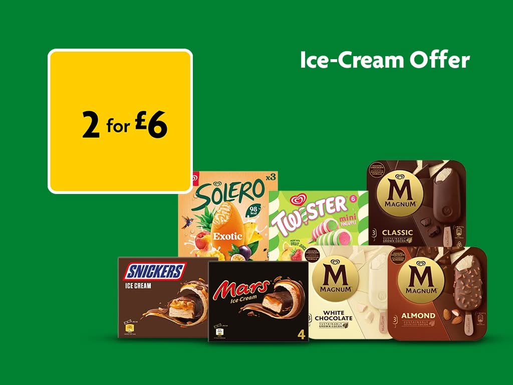 2 for £6 Ice Cream