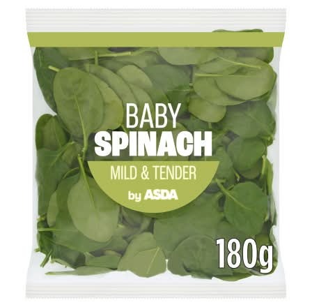 ASDA Mild & Tender Baby Spinach (180g)