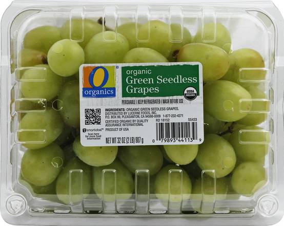Order O Organics · Organic Green Seedless Grapes (2 lb) food online from Safeway store, Eureka on bringmethat.com