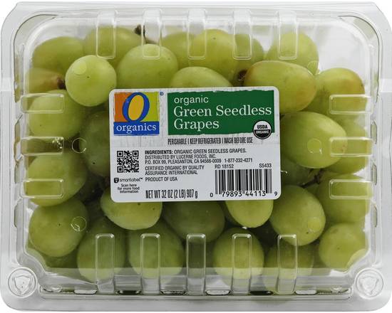 O Organics · Organic Green Seedless Grapes (2 lb)