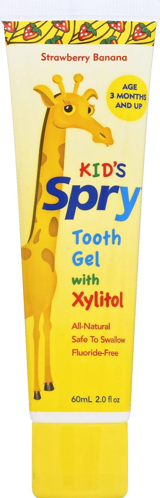 Spry Kid's Strawberry Banana Tooth Gel With Xylitol (2 fl oz)
